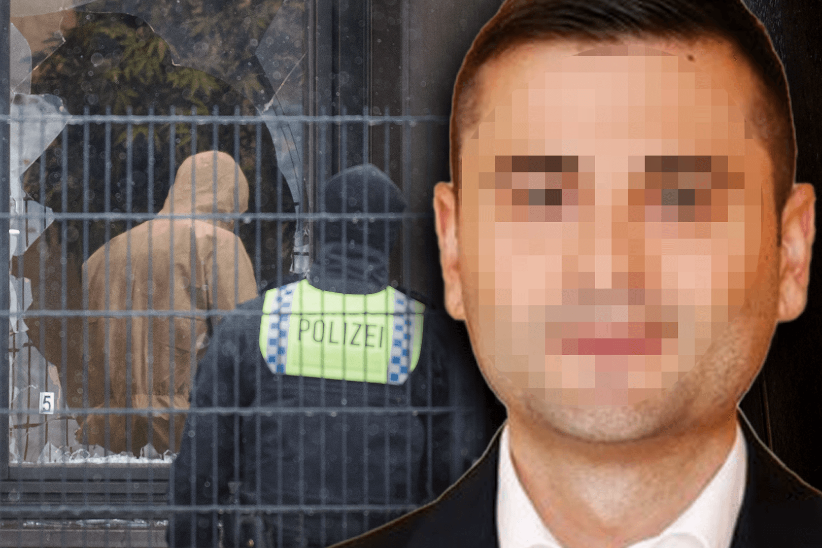 Durch ein zerbrochenes Fenster gelangte der Amokläufer Philipp F. in das Gebäude: Hinter dem Fenster fand die Zusammenkunft der Zeugen Jehovas statt.