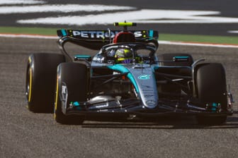 Lewis Hamilton auf der Strecke in Bahrain: Gute erste Eindrücke.