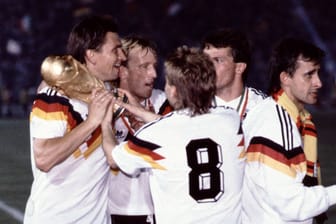 Klaus Augenthaler, Andreas Brehme, Thomas Häßler, Lothar Matthäus und Pierre Littbarski: In Rom wurden sie 1990 mit der deutschen Nationalelf Weltmeister.