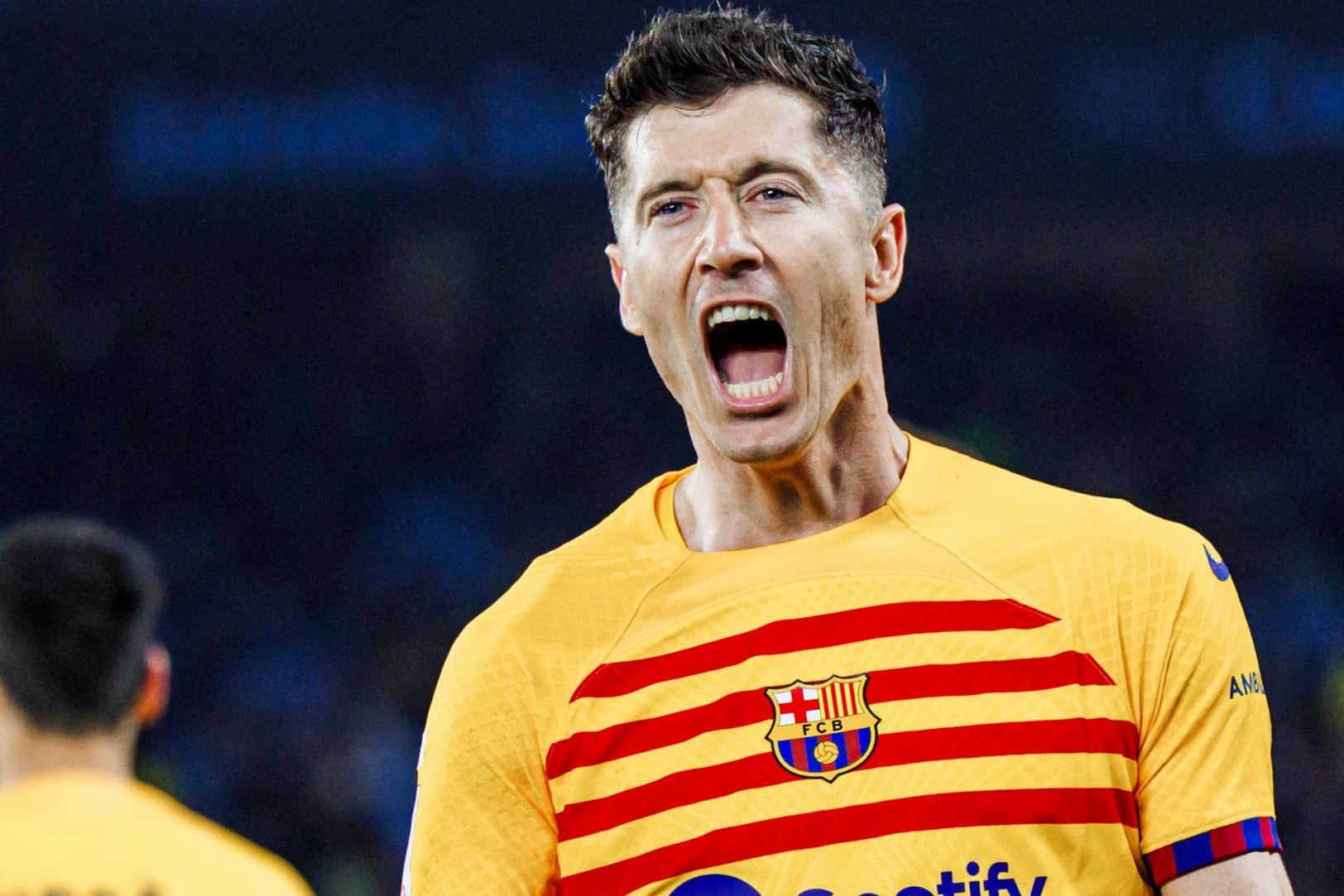 Robert Lewandowski: Er hat 50 Tore für den FC Barcelona gemacht.