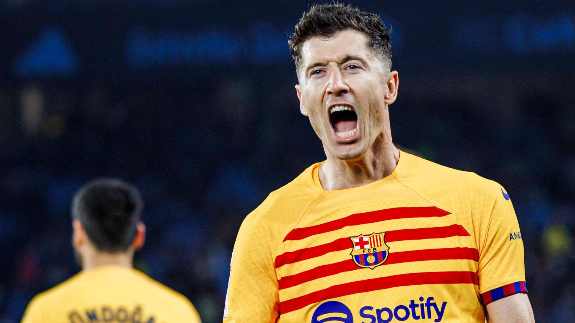 Robert Lewandowski: Er hat 50 Tore für den FC Barcelona gemacht.