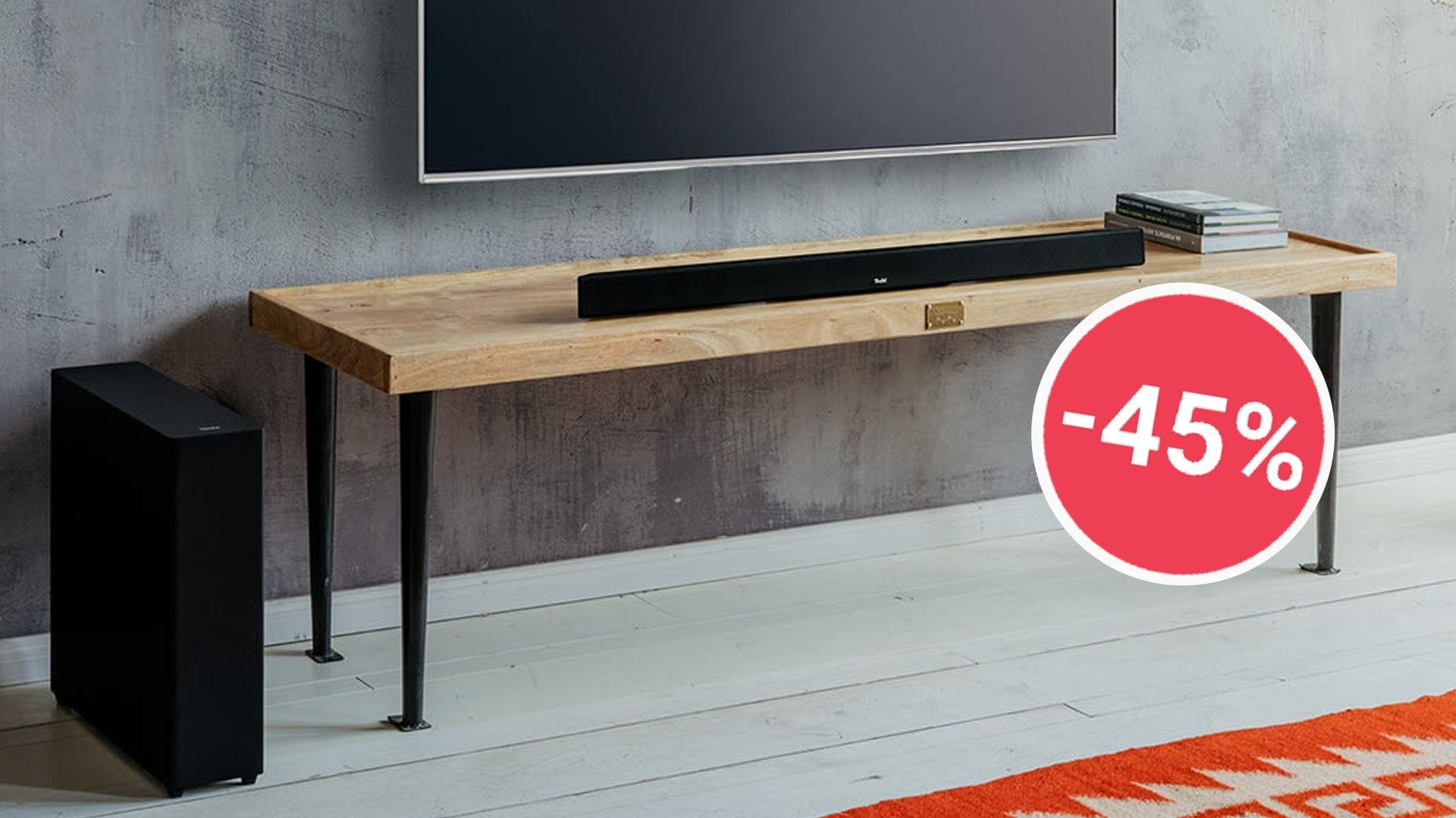 Flash Sale bei Teufel: Der Klangexperte reduziert unter anderem die Testsieger-Soundbar Cinebar 11 "2.1-Set" radikal.