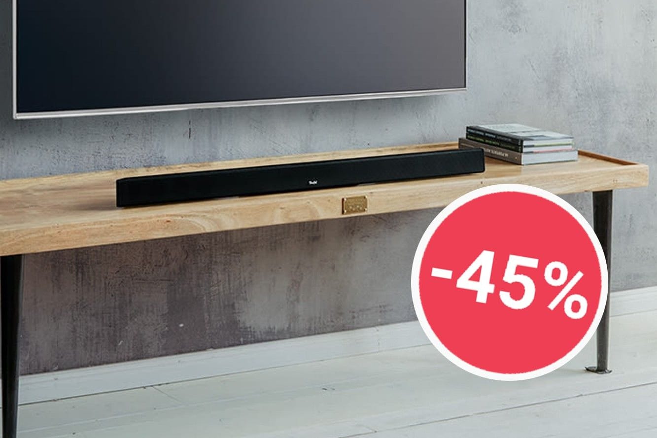 Flash Sale bei Teufel: Der Klangexperte reduziert unter anderem die Testsieger-Soundbar Cinebar 11 "2.1-Set" radikal.