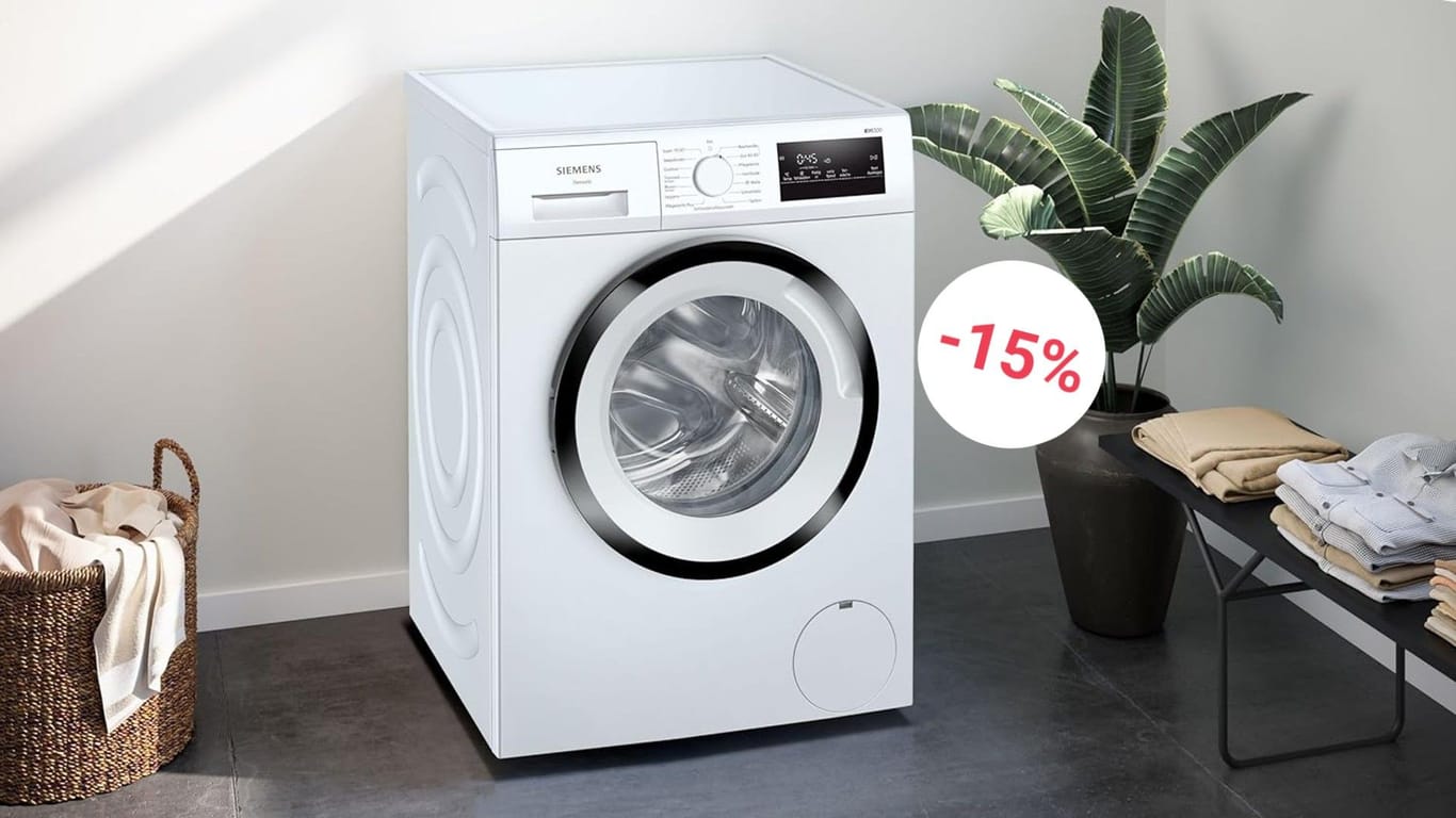 Die energieeffiziente Waschmaschine von Siemens ist während der Mehrwertsteuer-Aktion bei MediaMarkt besonders preiswert erhältlich.
