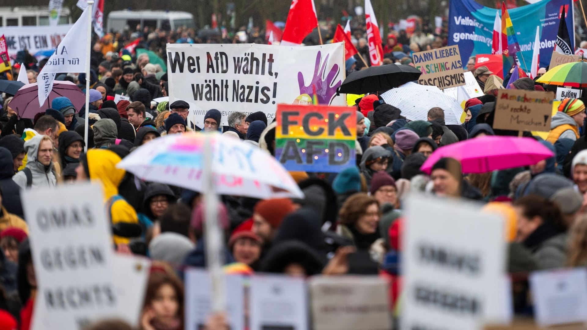 Demonstrationen gegen rechts