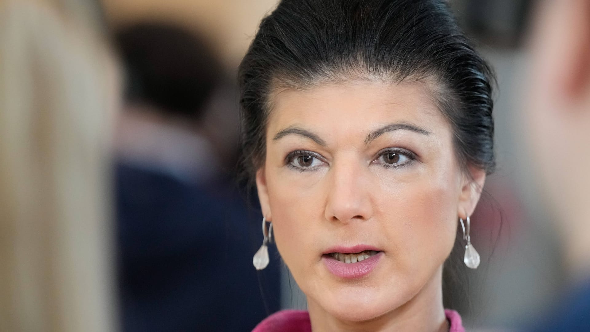 Deutscher Bundestag. 152. Plenarsitzung Dr. Sahra Wagenknecht BSW vom Buendnis Sahra Wagenknecht im Portrait bei der 152. Sitzung des Deutschen Bundestag in Berlin, 02.02.2024 Berlin Berlin Deutschland