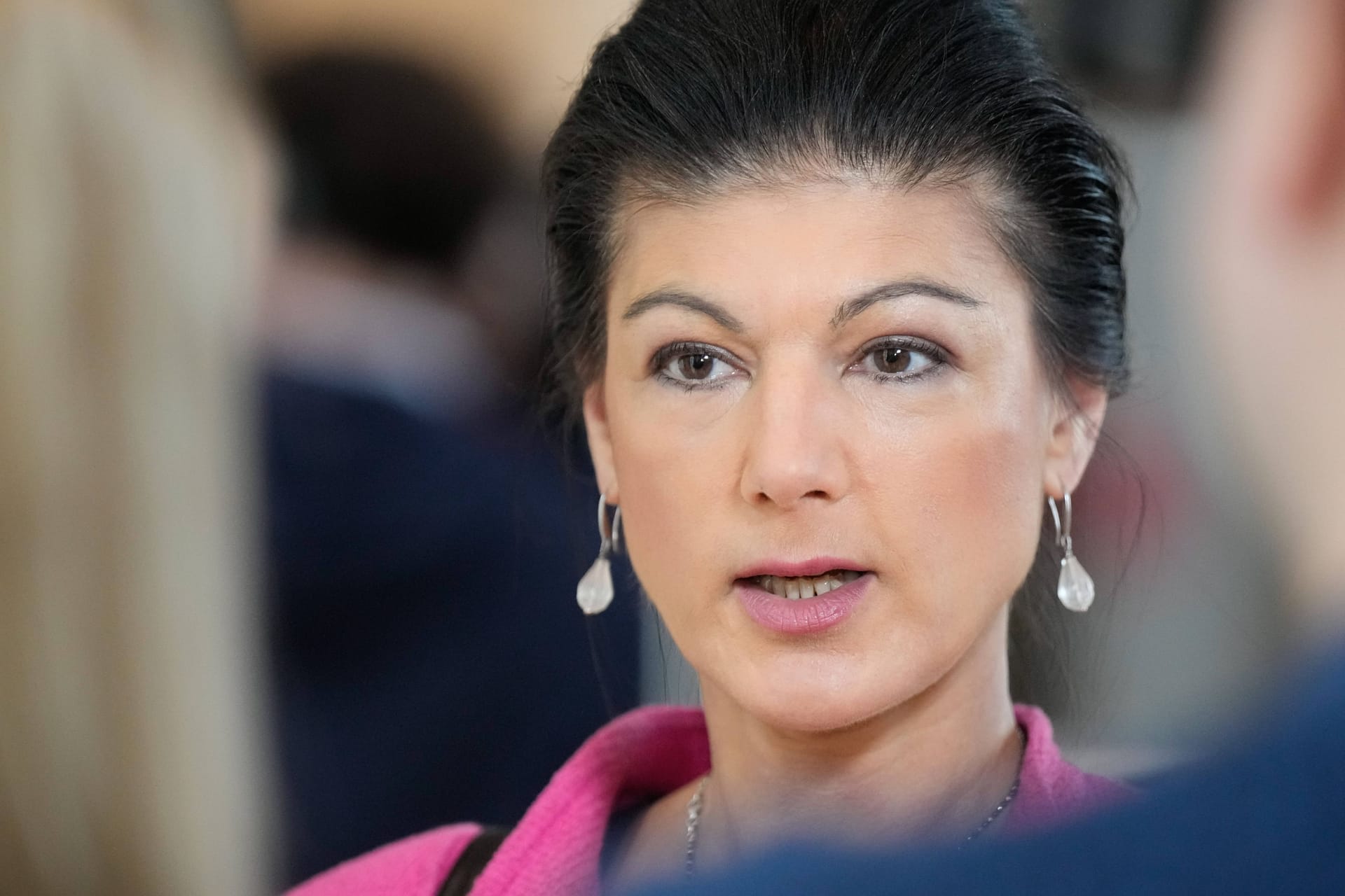 Deutscher Bundestag. 152. Plenarsitzung Dr. Sahra Wagenknecht BSW vom Buendnis Sahra Wagenknecht im Portrait bei der 152. Sitzung des Deutschen Bundestag in Berlin, 02.02.2024 Berlin Berlin Deutschland