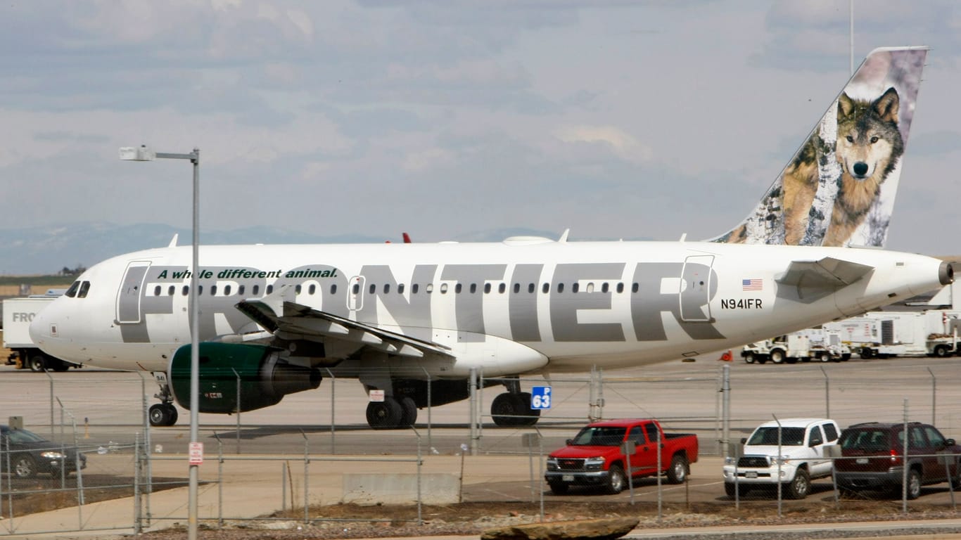 Ein Flugzeug der Billigfluggesellschaft Frontier Airlines (Archivbild).