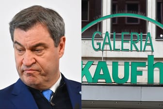Markus Söder und die leerstehende Kaufhof-Filiale in der Königstraße: Der Ministerpräsident fordert einen Abriss – andere Parteien äußern Bedenken, weil das Gebäude unter Denkmalschutz steht.
