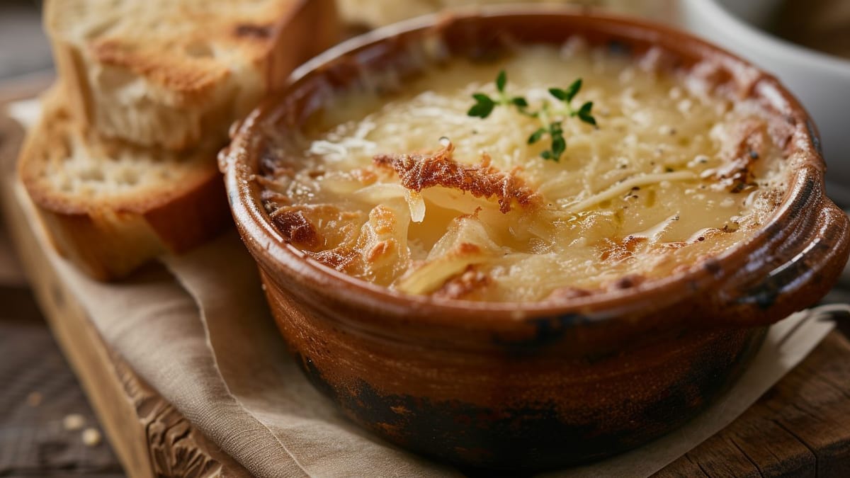 Zwiebelsuppe mit Riesling Rezept für die perfekte Vorspeise