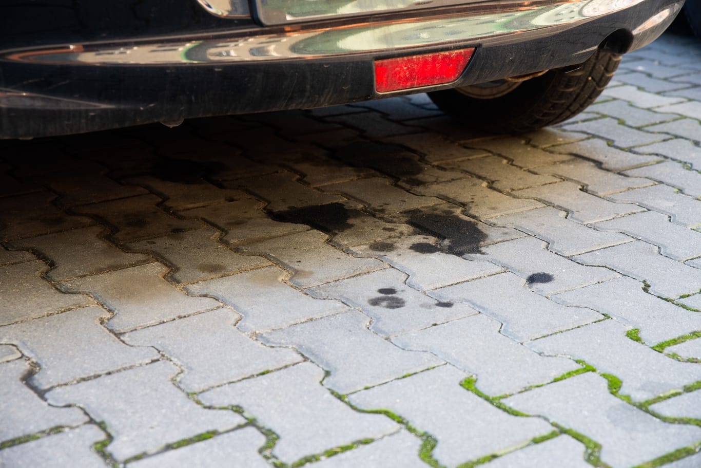 oil leaking from an old car