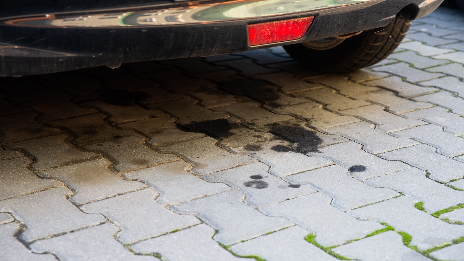 oil leaking from an old car