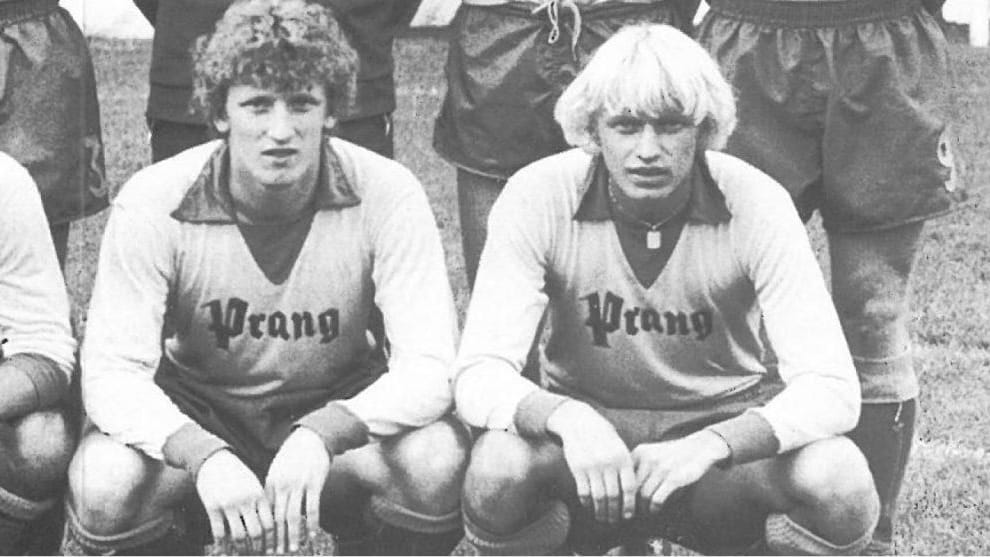 Andreas Brehme (l) beim HSV Barmbek-Uhlenhorst, den viele nur BU nennen. Das Foto entstand 1980.