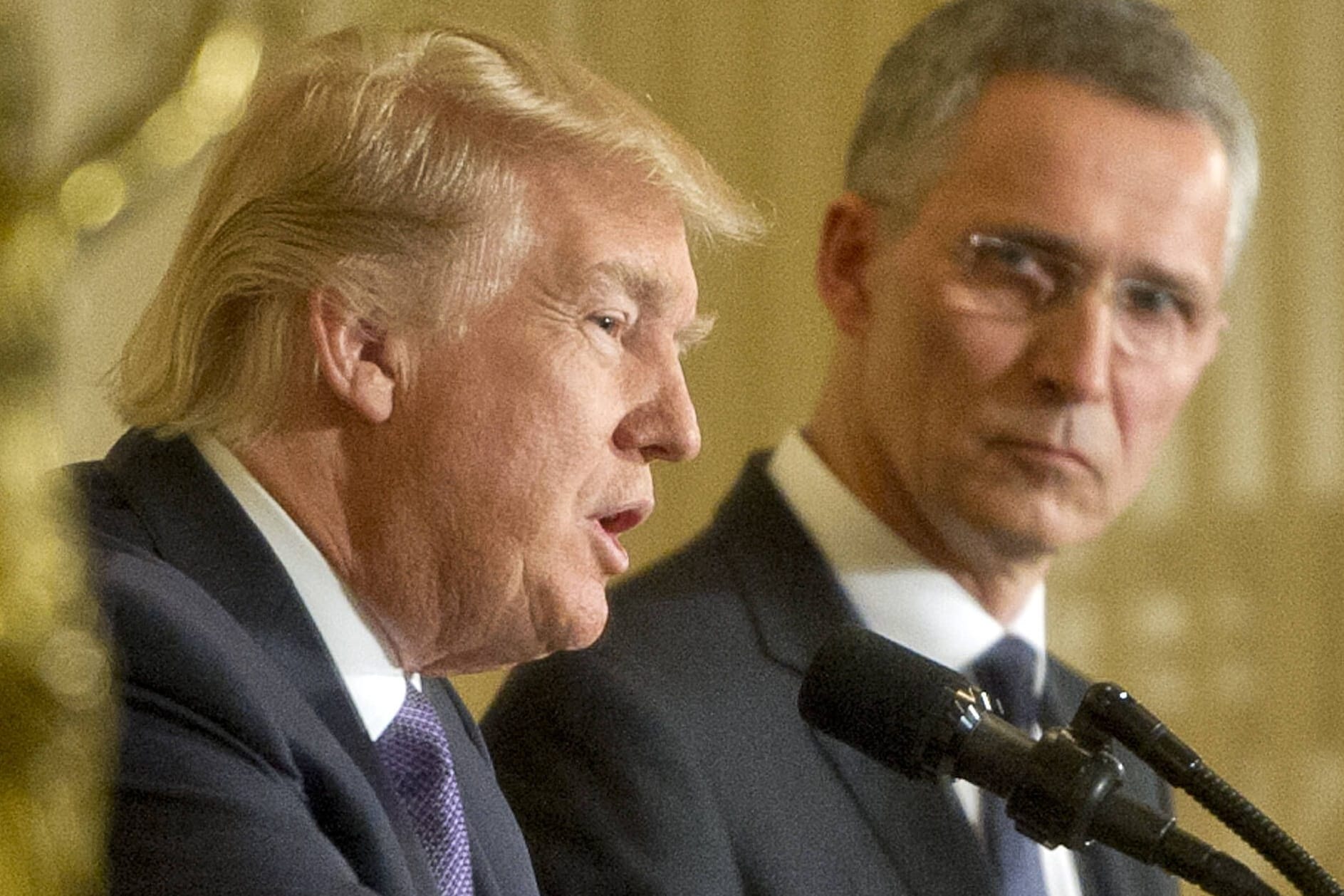 Donald Trump und Jens Stoltenberg: Die Äußerung Trumps kritisiert er scharf.