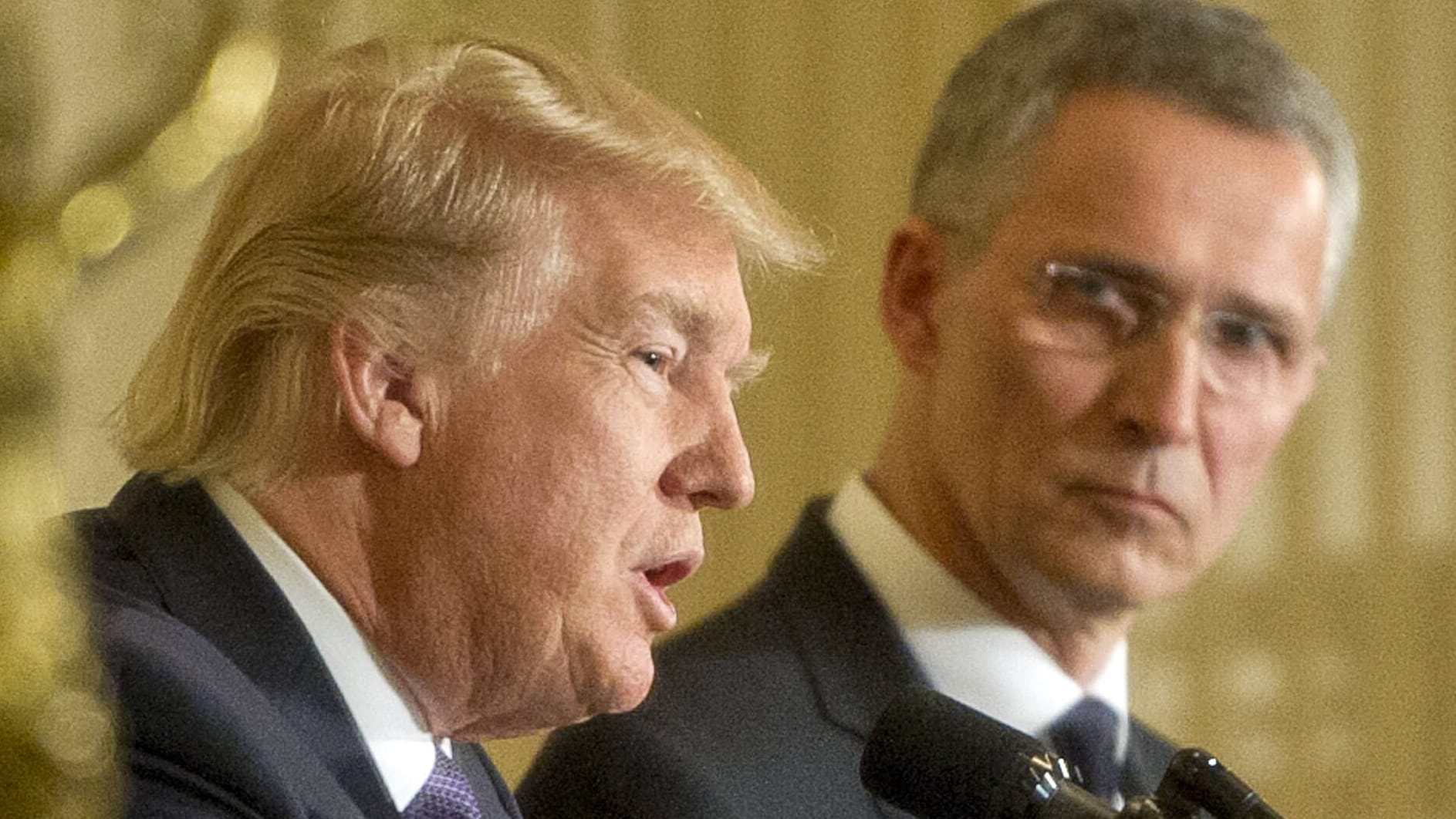 Donald Trump und Jens Stoltenberg: Die Äußerung Trumps kritisiert er scharf.