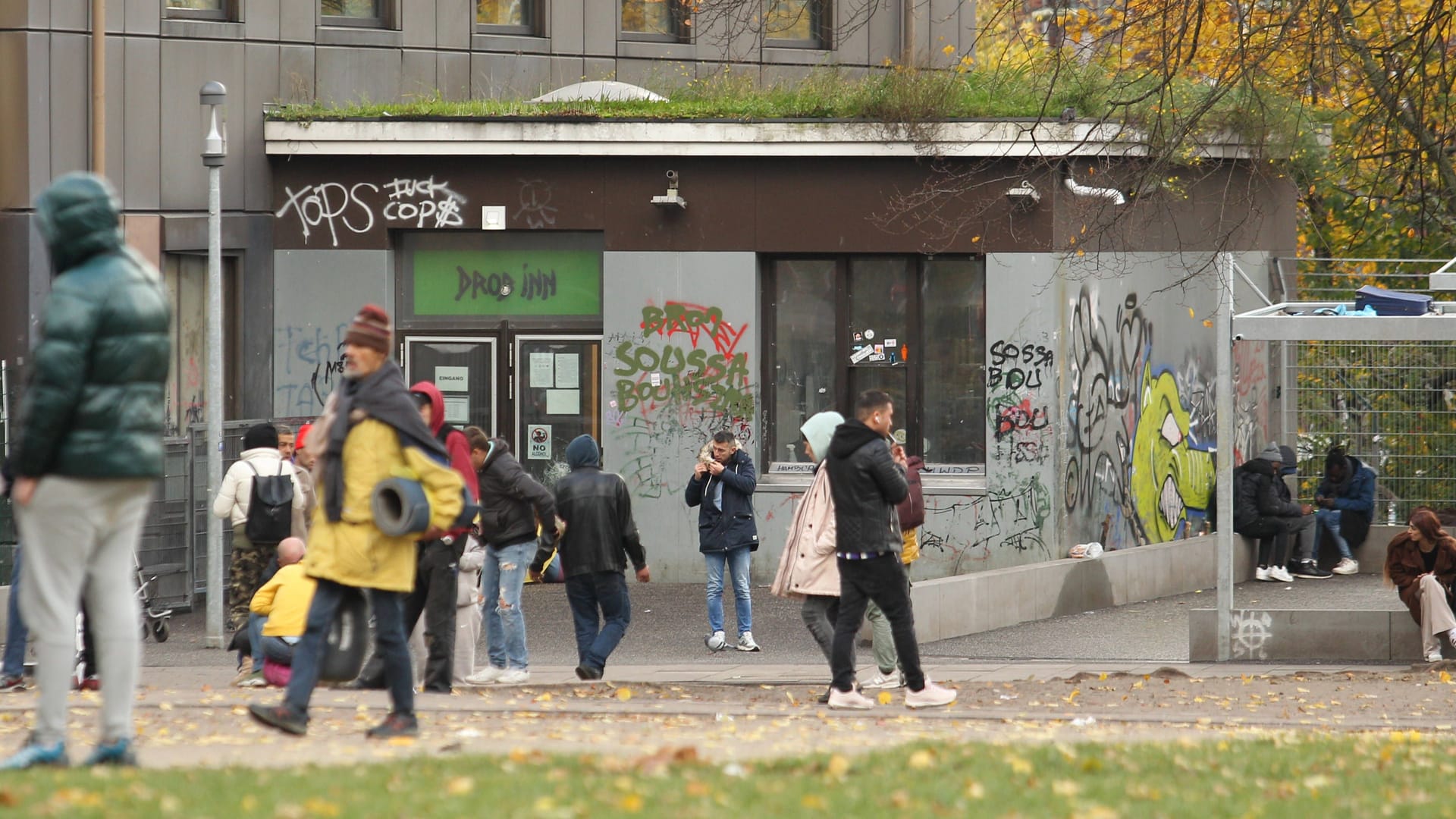 In der Kontakt- und Beratungsstelle "Drob Inn" in St. Georg finden Abhängige Drogenkonsumräume.