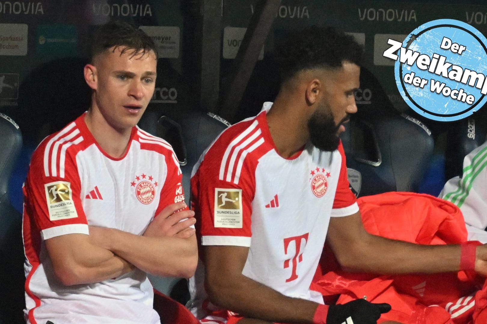 Beide ausgewechselt, beide frustriert und fassungslos: Joshua Kimmich (l.) und Eric Maxim Choupo-Moting.