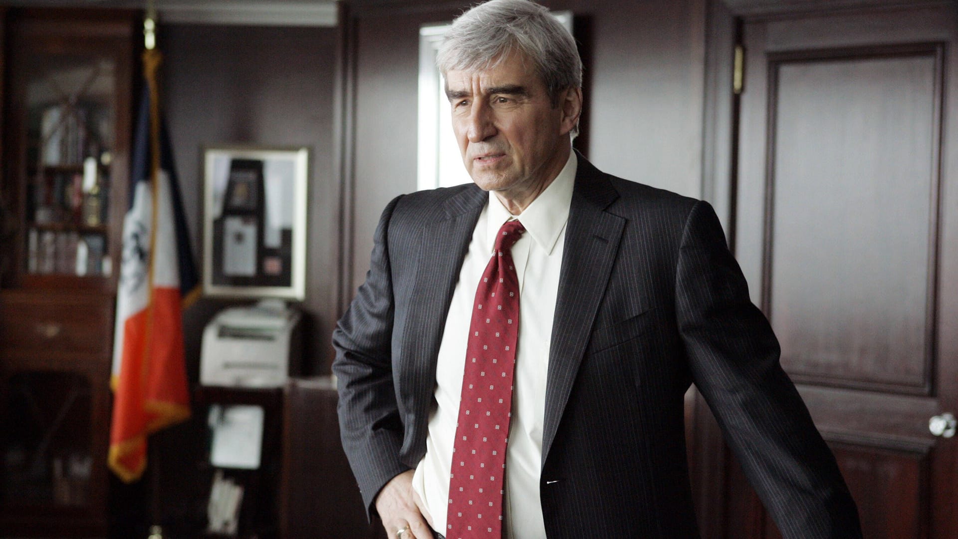 Sam Waterston: Hier ist der Schauspieler 2008 in seiner "Law & Order"-Paraderolle zu sehen.