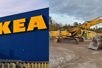 Eine Ikea-Filiale: Auf dem Grundstück in der Regensburger Straße laufen derzeit Arbeiten – eigentlich wollte der Konzern dort ein neues Möbelhaus errichten.