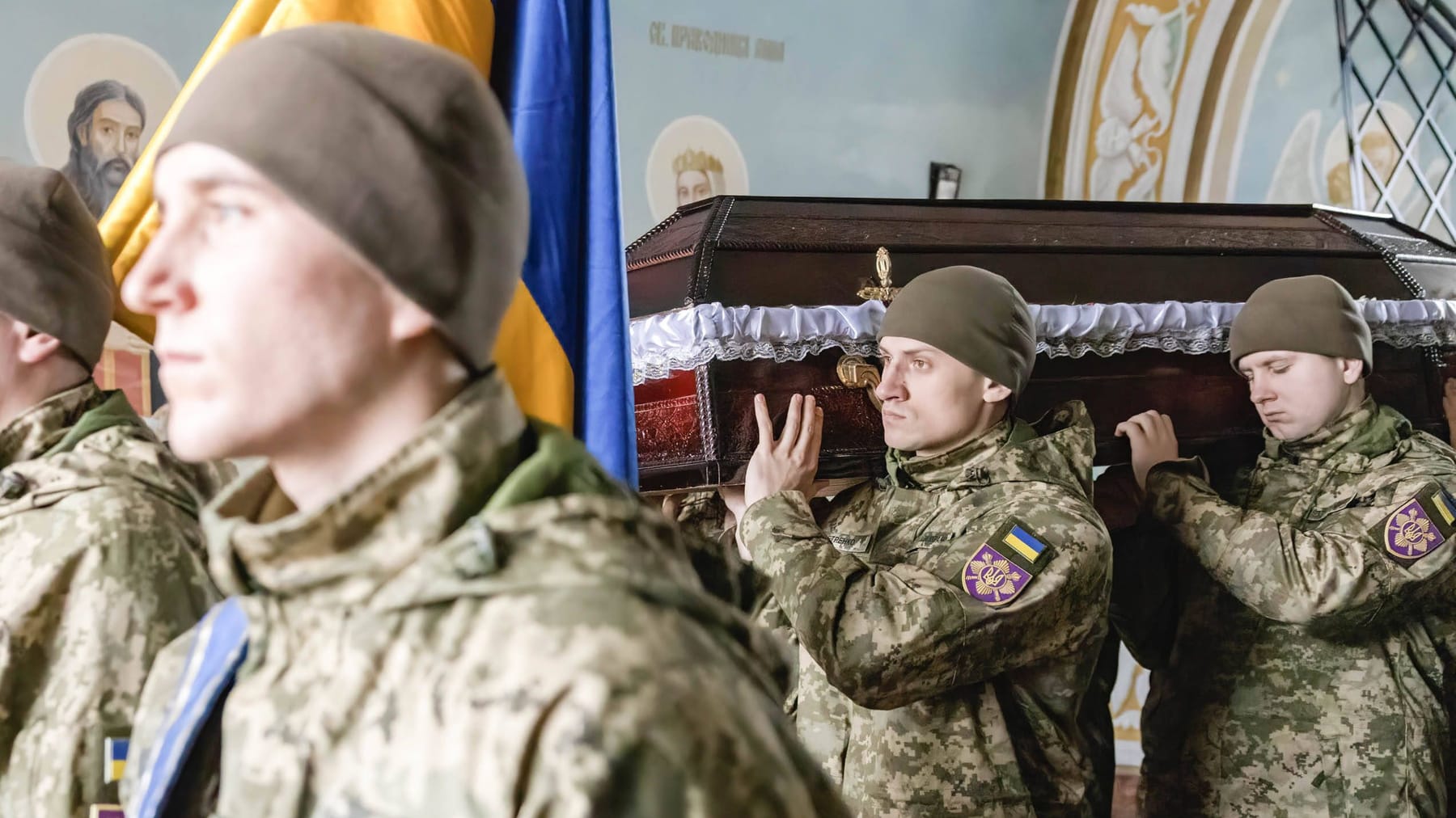 War |  German medic dies: funeral in Kiev