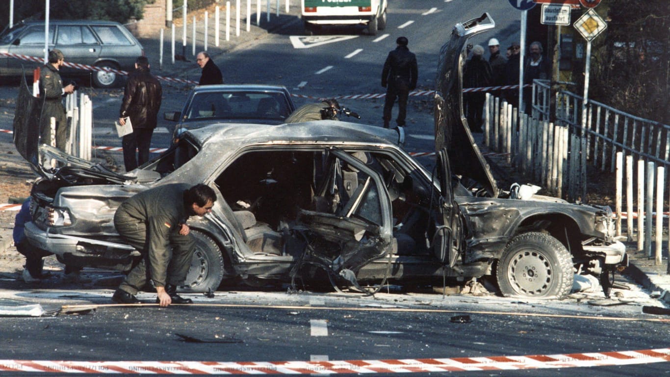 Bombenattentat: 1989 ermordete die RAF Alfred Herrhausen.
