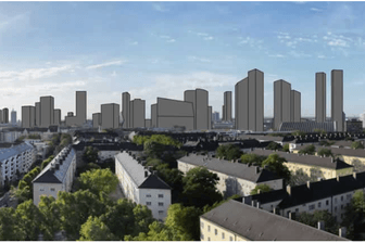 Eine Visualisierung zeigt, wie sich das Bild in Neuhausen verändern könnte, sollten dort Hochhäuser gebaut werden.