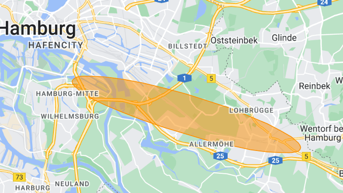 Im orange-markierten Bereich sollen Hamburger Fenster und Türen geschlossen halten.