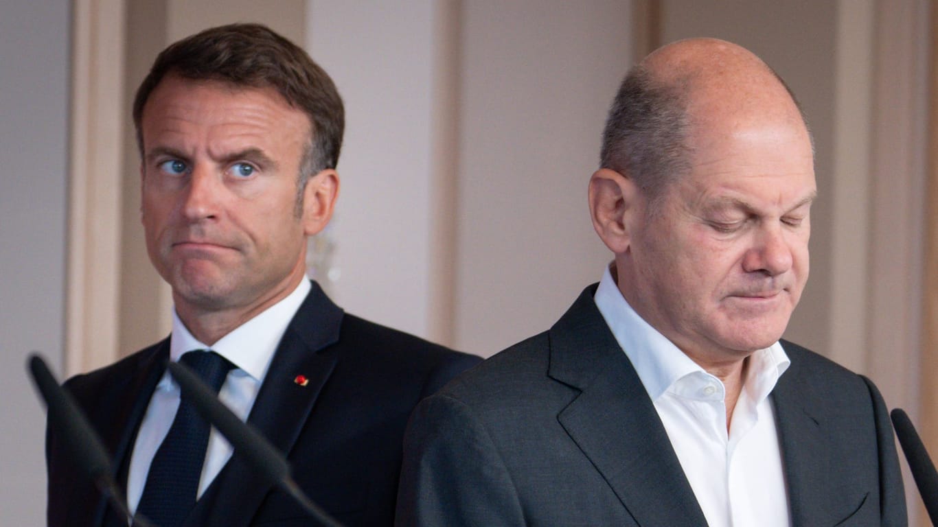 Macron (r.) und Scholz (l.): Die deutsch-französische Zusammenarbeit läuft so schlecht wie lange nicht.