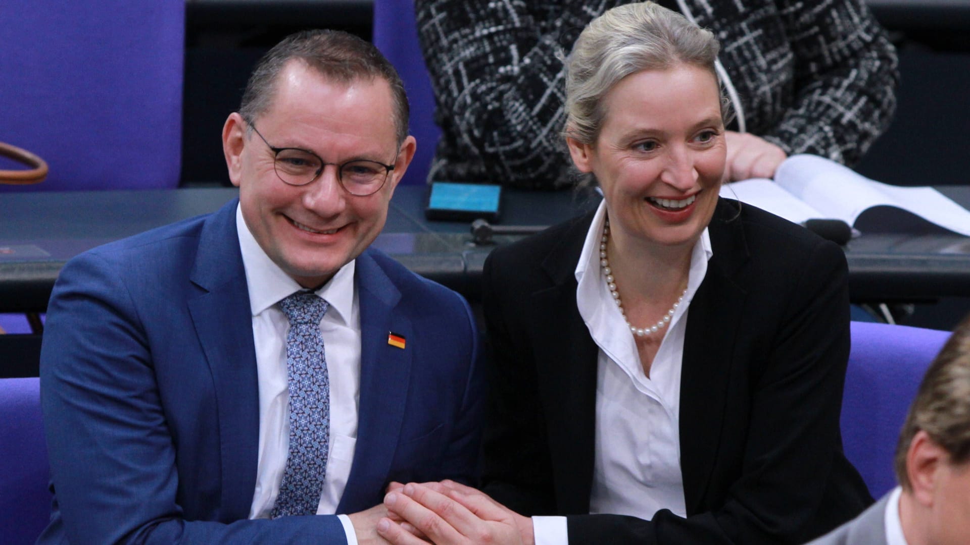 Tino Chrupalla und Alice Weidel (Archivbild): Die AfD hat bei der Wiederholungswahl in Berlin einen Prozentpunkt dazugewonnen.