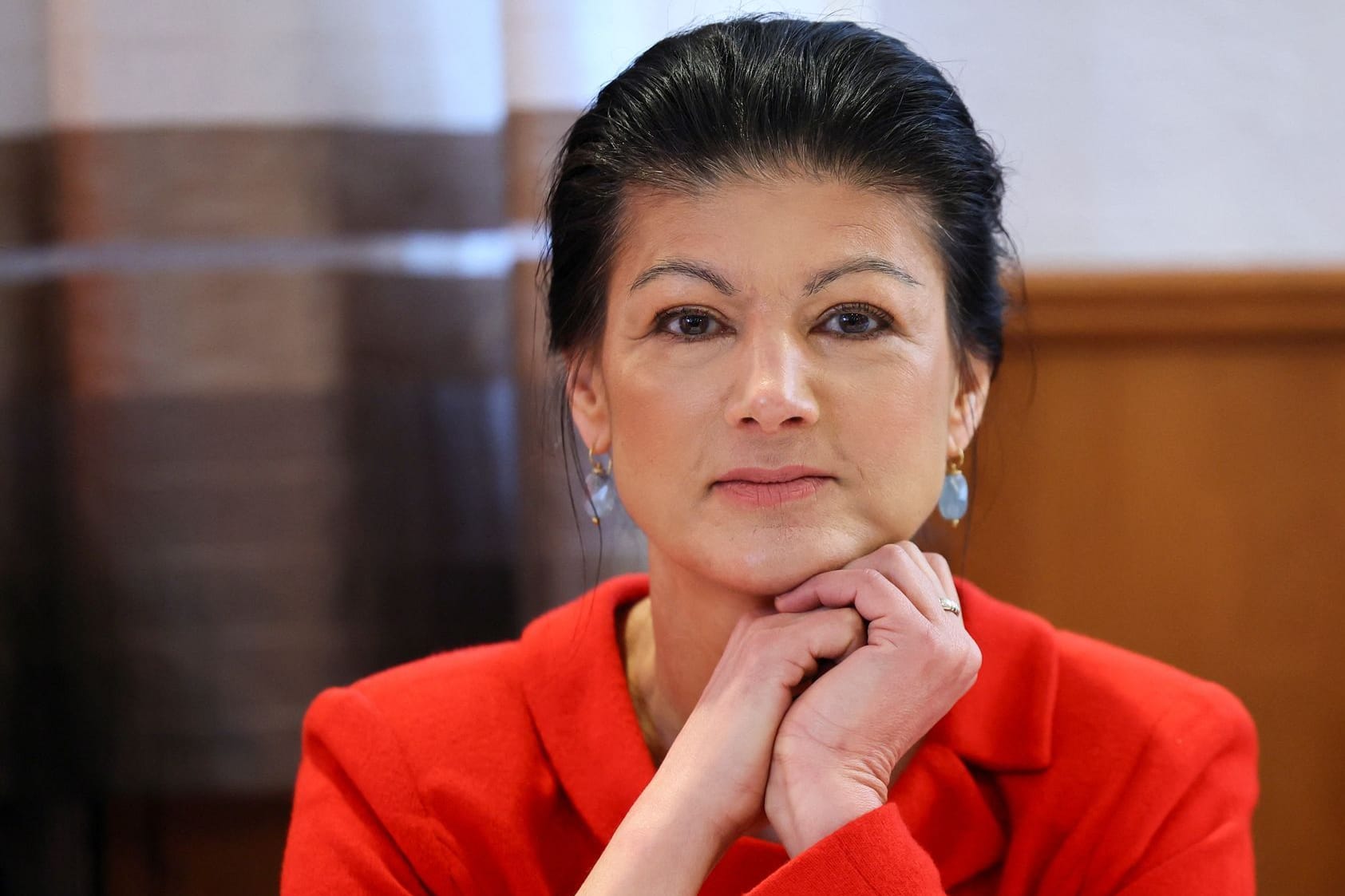 Sahra Wagenknecht, Vorsitzende des BSW beim politischen Aschermittwoch: Für die Ampelregierung findet sie scharfe Worte.