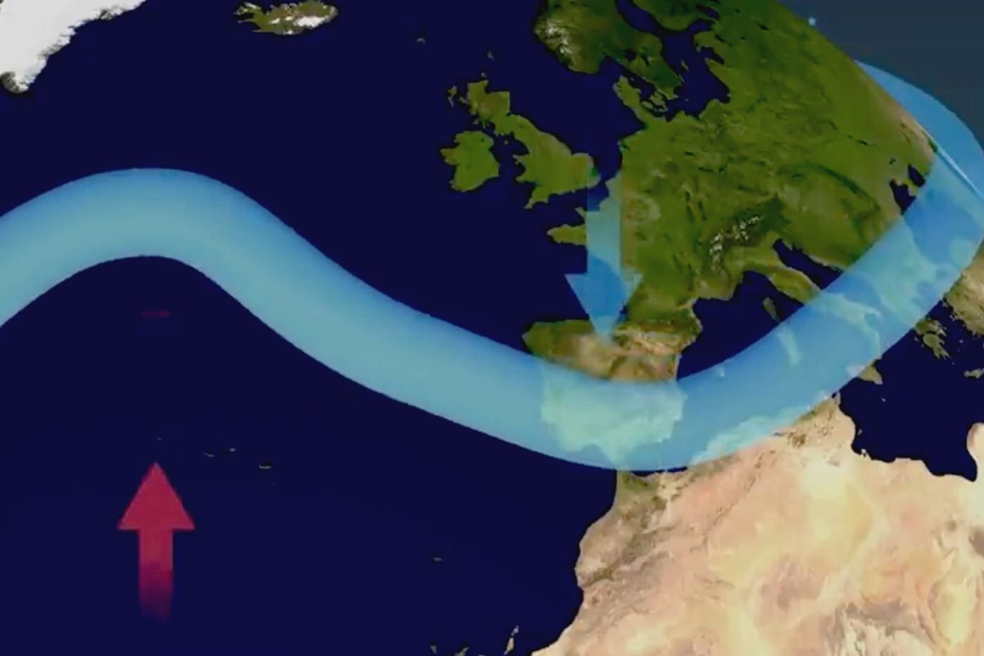 Jetstream mäandriert stärker wegen schwachen Polarwirbel