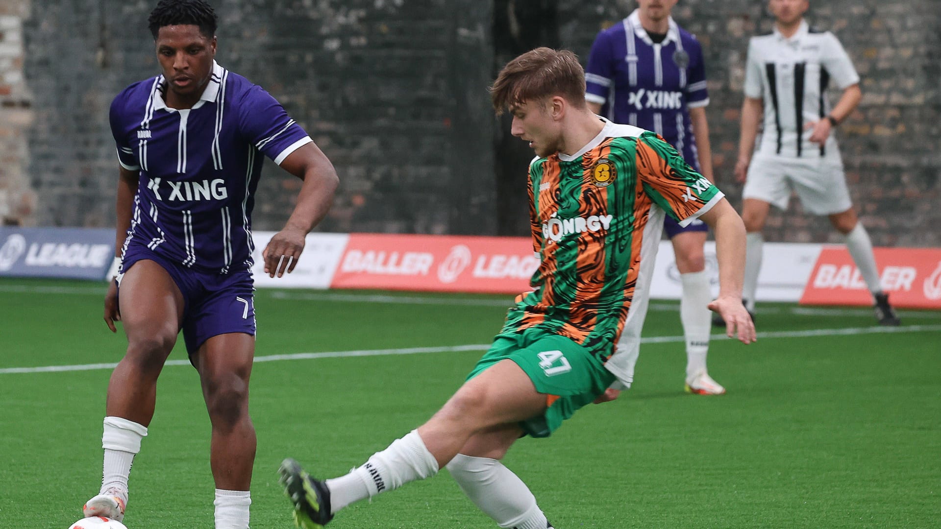 Die "Goengry Allstars" gegen "Calcio Berlin" in der Baller League (Symbolbild): Die neue Event-Liga erntet viel Kritik.