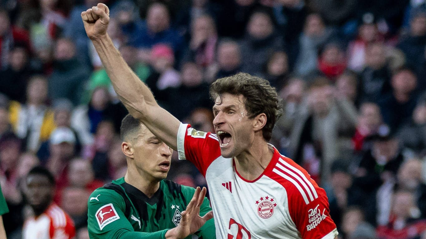 Inbrünstiger Jubel: Thomas Müller im Spiel gegen Borussia Mönchengladbach.