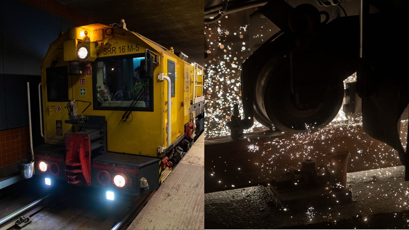 Dieser Spezialzug fährt wochenlang durch Nürnbergs Untergrund: Während der Arbeiten fallen reihenweise U-Bahnen – auf ganzen Streckenabschnitten – aus.