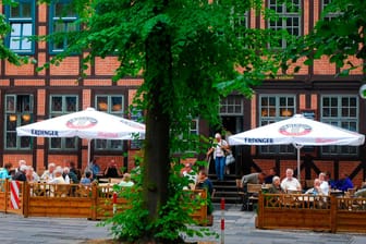 Ein Biergarten in Schwerin: Die Stadt hält einen traurigen Höchstwert.