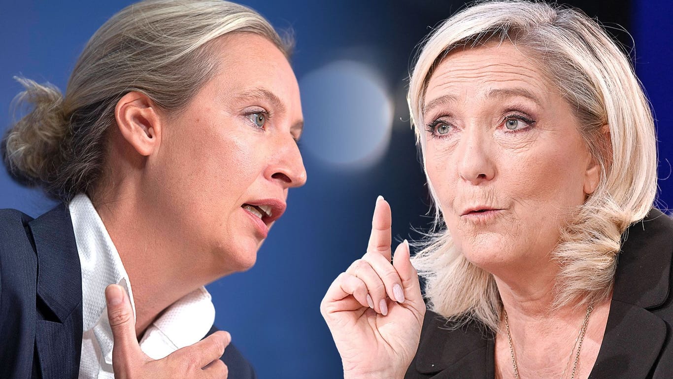 AfD-Chefin Alice Weidel und Marine Le Pen: Spitzentreffen in Paris.