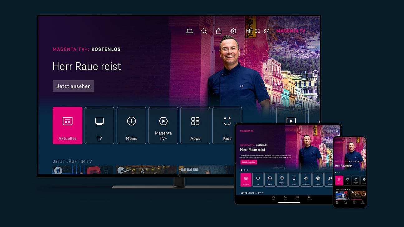 Überarbeitete Benutzeroberfläche: Die Telekom hat ihren Streamingdienst MagentaTV neu gestaltet.