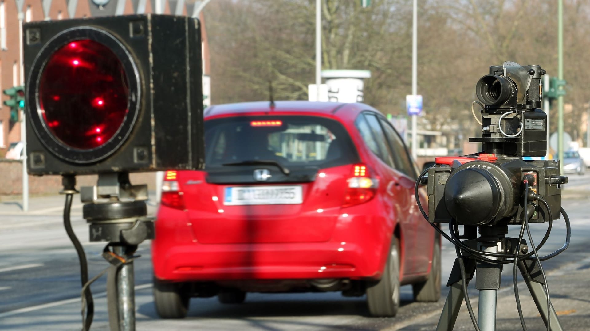 Geschwindigkeitsmessung der Polizei