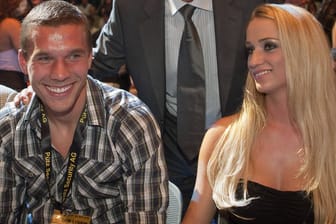 Lukas Podolski mit Monika Puchalski: Sie sind seit 2004 ein Paar.