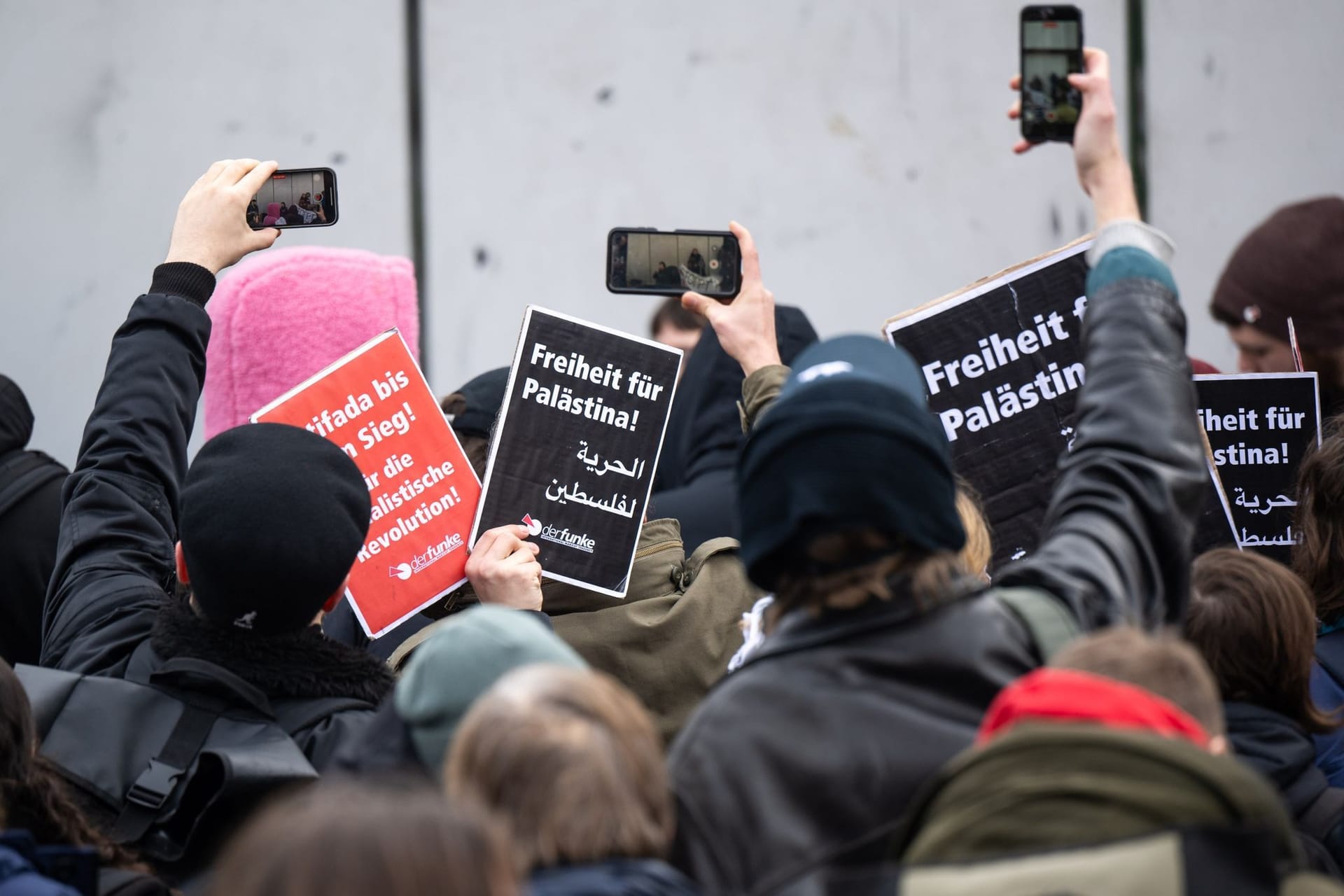 Kundgebung an der Freien Universität