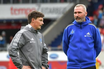 Merlin Polzin (l.) und Tim Walter: Die beiden arbeiten künftig nicht mehr zusammen beim HSV.