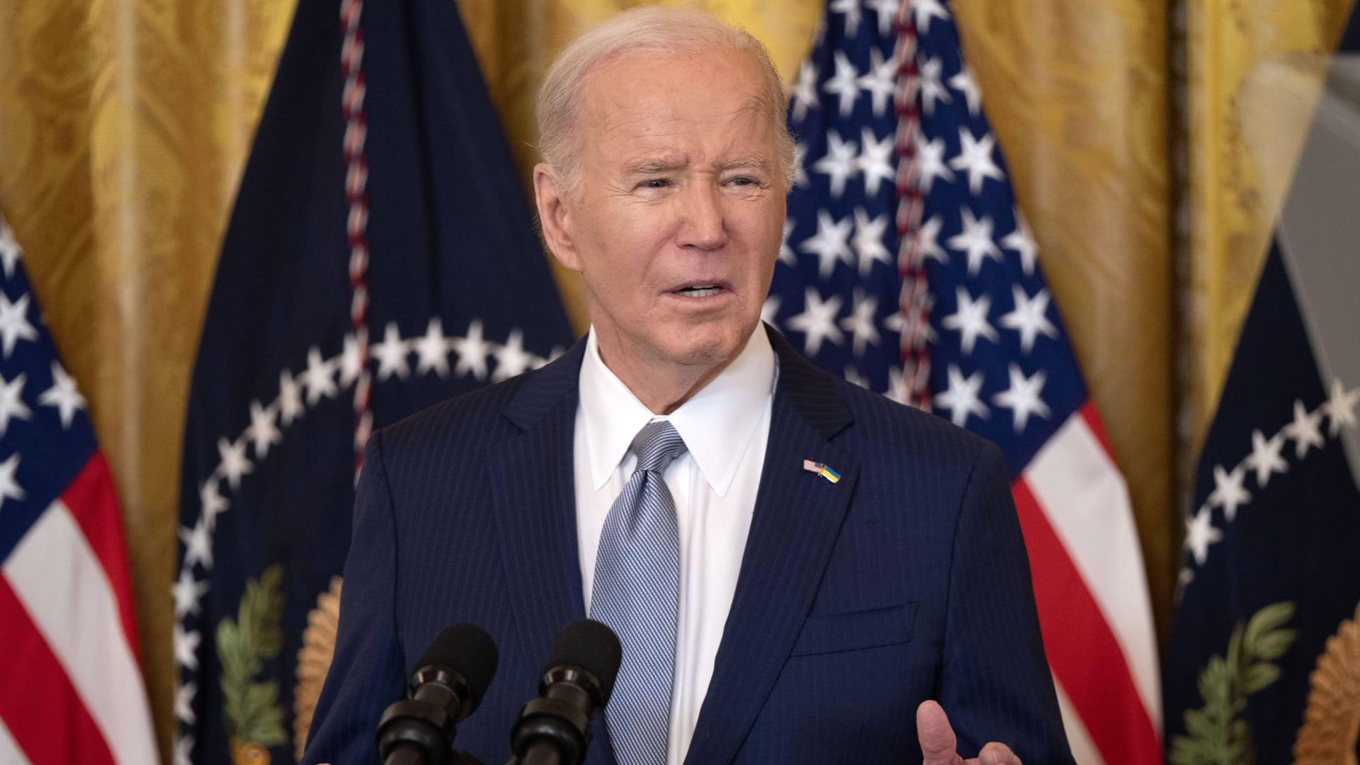 Unter Druck wegen Gaza: US-Präsident Joe Biden muss um Stimmenverluste in Michigan fürchten (Archivbild).