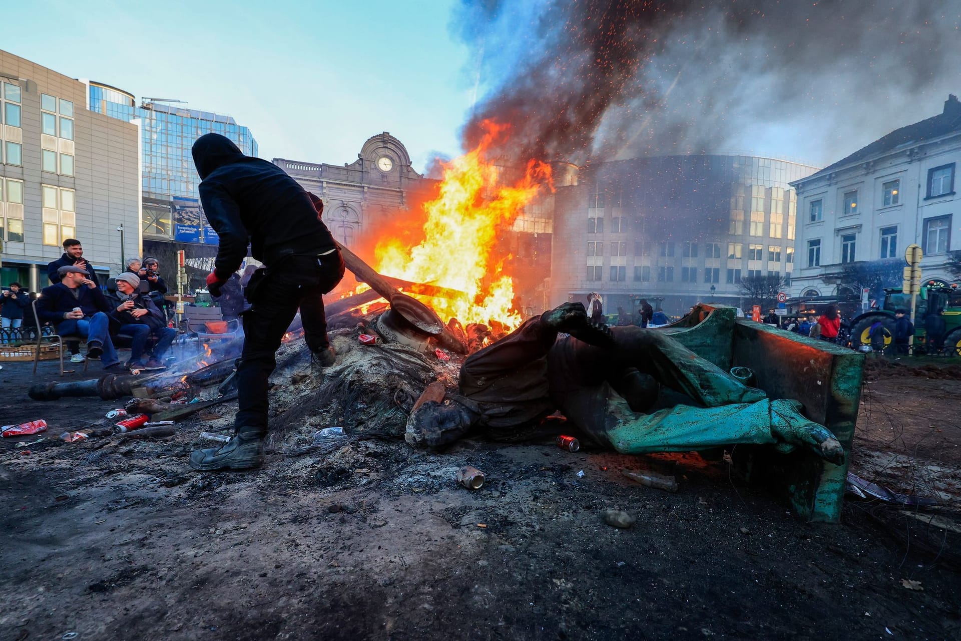 Proteste von Landwirten in Brüssel: Die Pläne der EU passen den Bauern nicht, sie fürchten Preisdumping.