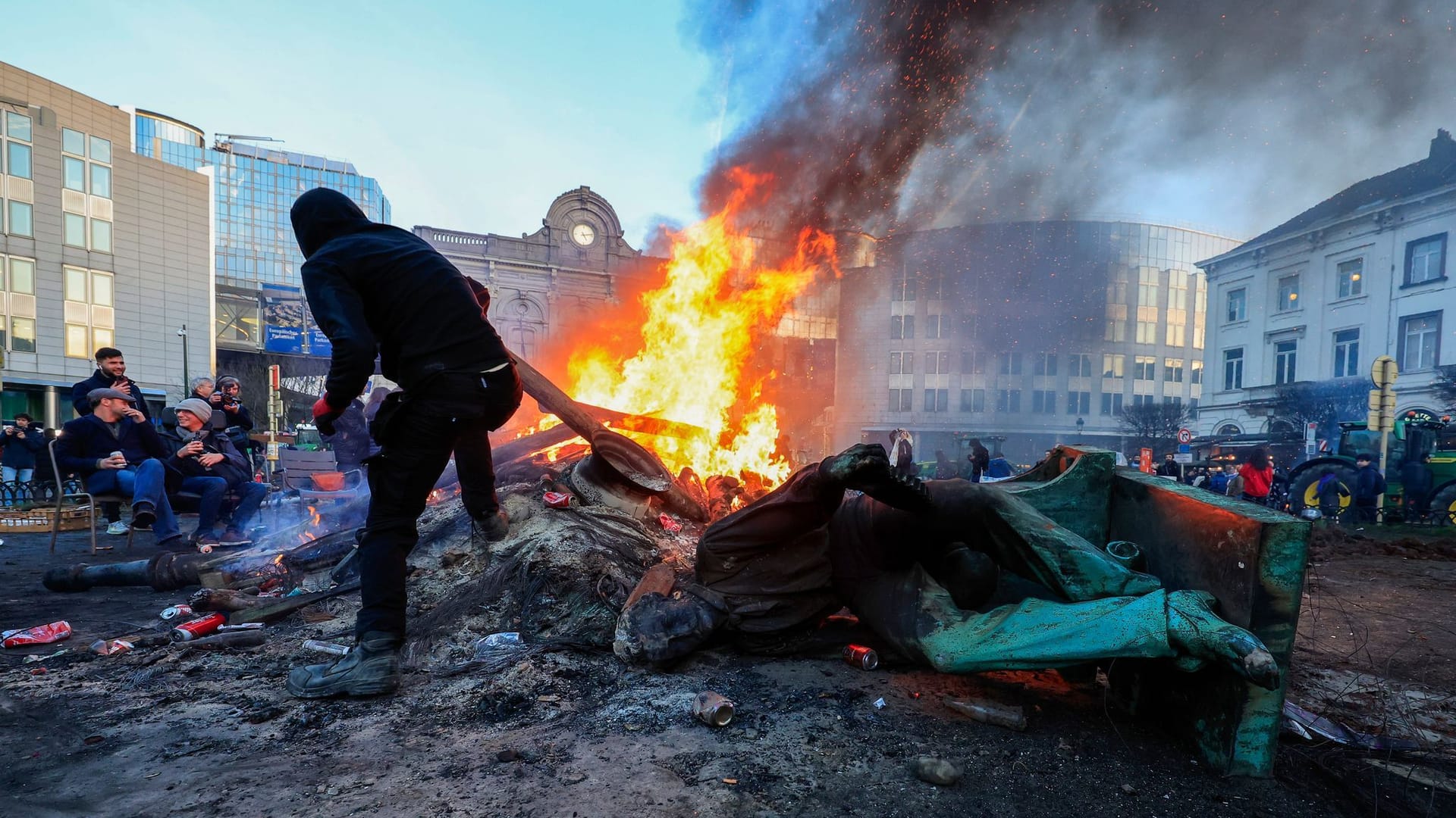 Proteste von Landwirten in Brüssel: Die Pläne der EU passen den Bauern nicht, sie fürchten Preisdumping.