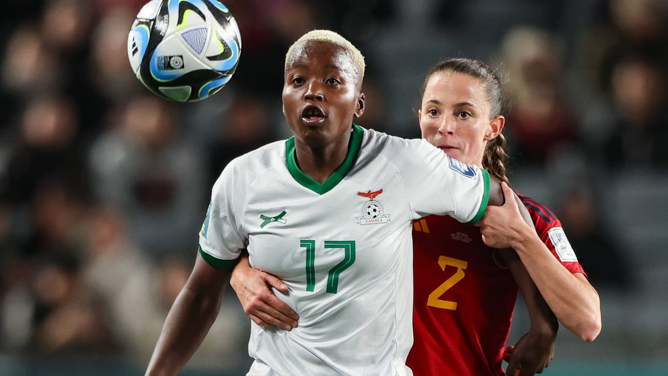 Racheal Kundananji spielte bei der WM 2023 gegen ihre bisherige fußballerische Wahlheimat Spanien.