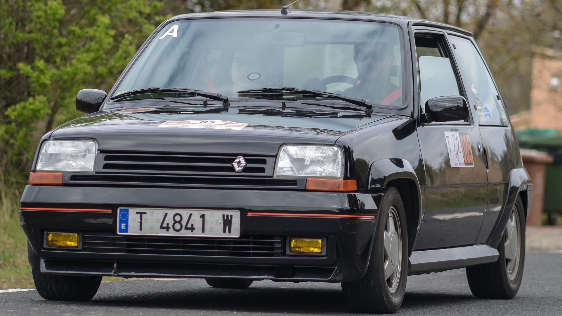 Classic little french car in the street. Renault 5