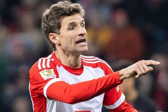 Aufgebracht: Thomas Müller im Spiel bei Bayer Leverkusen.