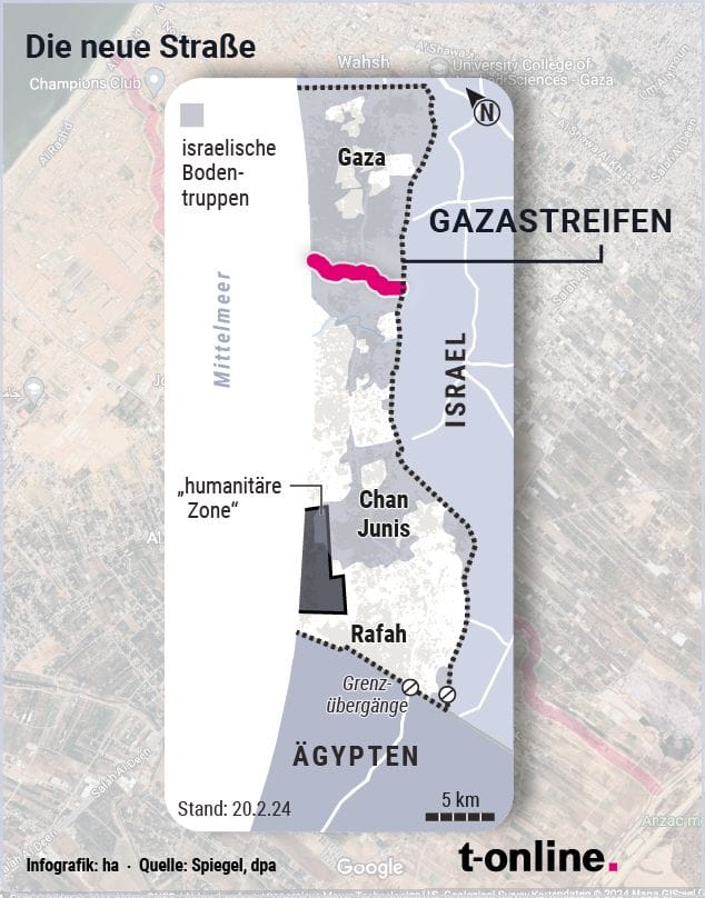 Die Straße im Norden des Gazastreifens: Sie könnte Teil eines größeren israelischen Plans sein.