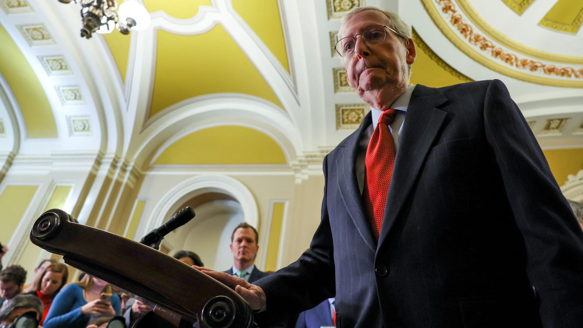 Kein Rückhalt, kein Rückgrat: der republikanische Minderheitsführer im Senat, Mitch McConnell (Archivbild).