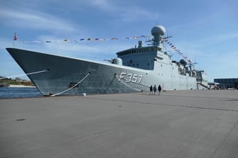 Die "HDMS Thetis" im Hafen von Kopenhagen: Das Schiff gehört zur dänischen Marine.